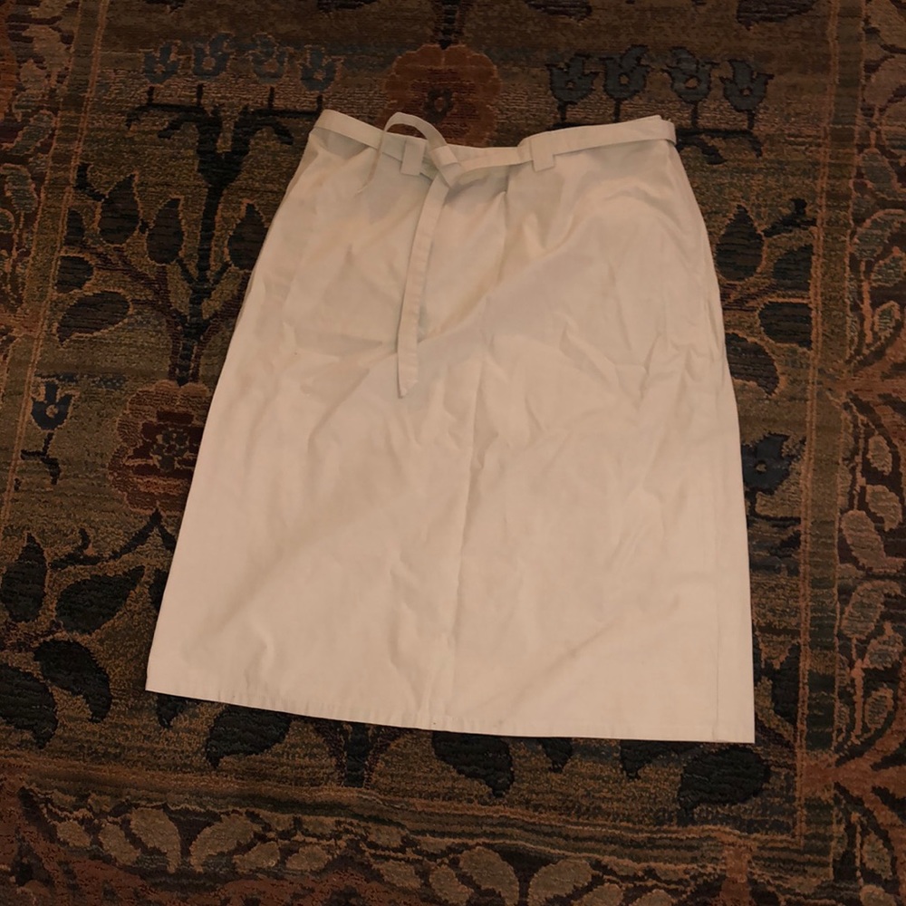 Tan Knee Length Tie Skirt